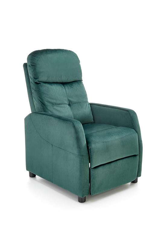 FELIPE 2 relaxačné kreslo tmavo zelený, BLUVEL #78