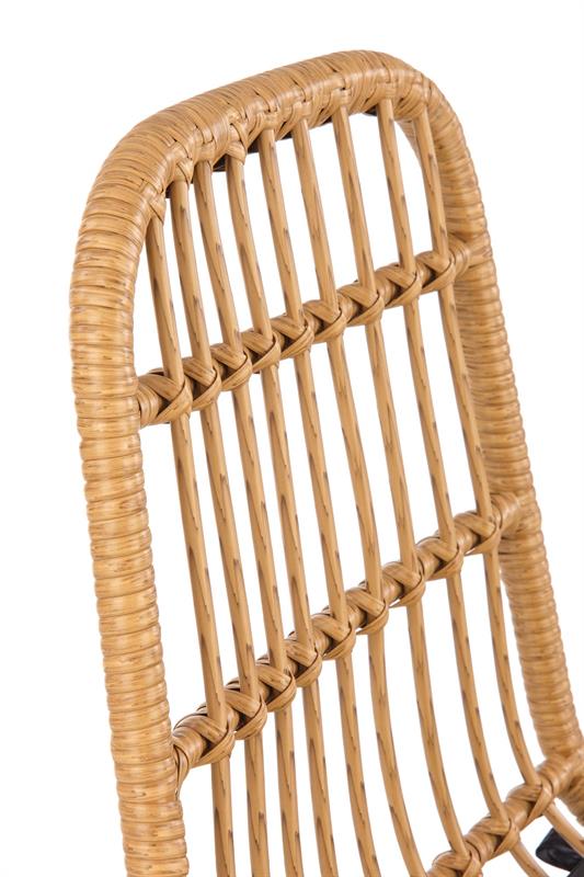 K401 jedálenská stolička čierna / prírodná