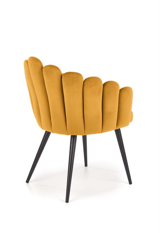 K410 jedálenská stolička horčicová velvet