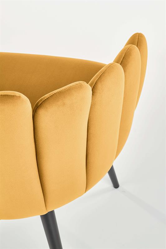 K410 jedálenská stolička horčicová velvet