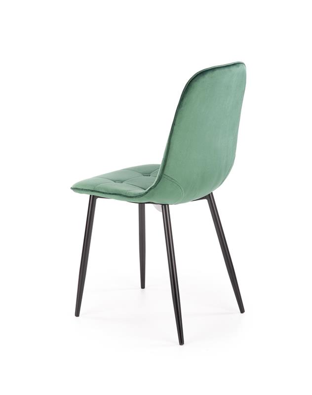 K417 stolička tmavo zelená velvet