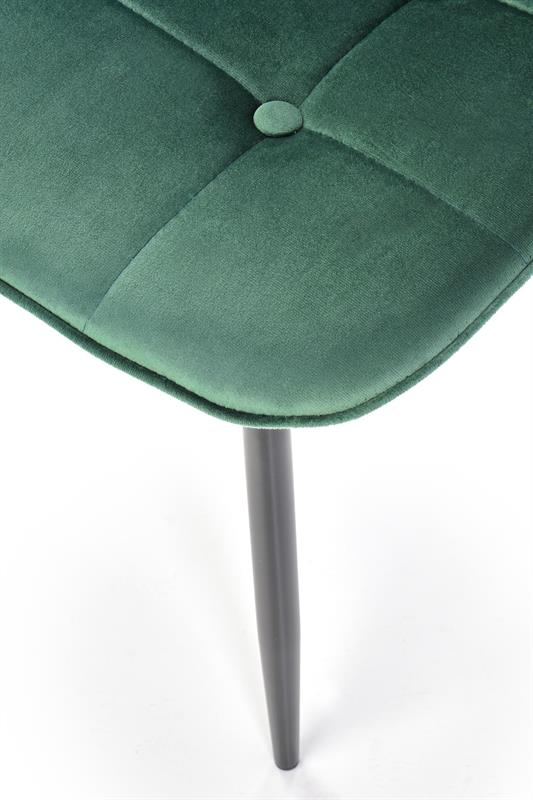 K417 stolička tmavo zelená velvet
