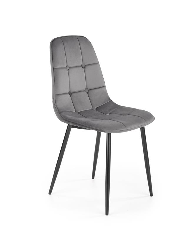 K417 stolička šedá velvet