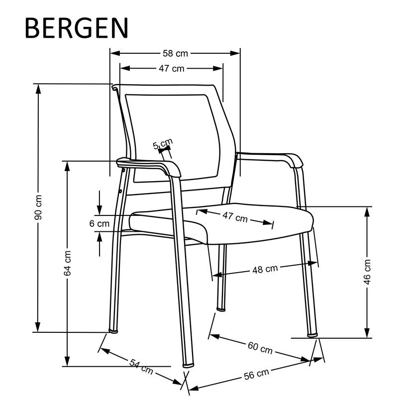 BERGEN stolička čierna