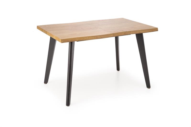 DICKSON 2 rozkladací stôl 150-210/90 cm, doska - prírodná, nohy - čierne