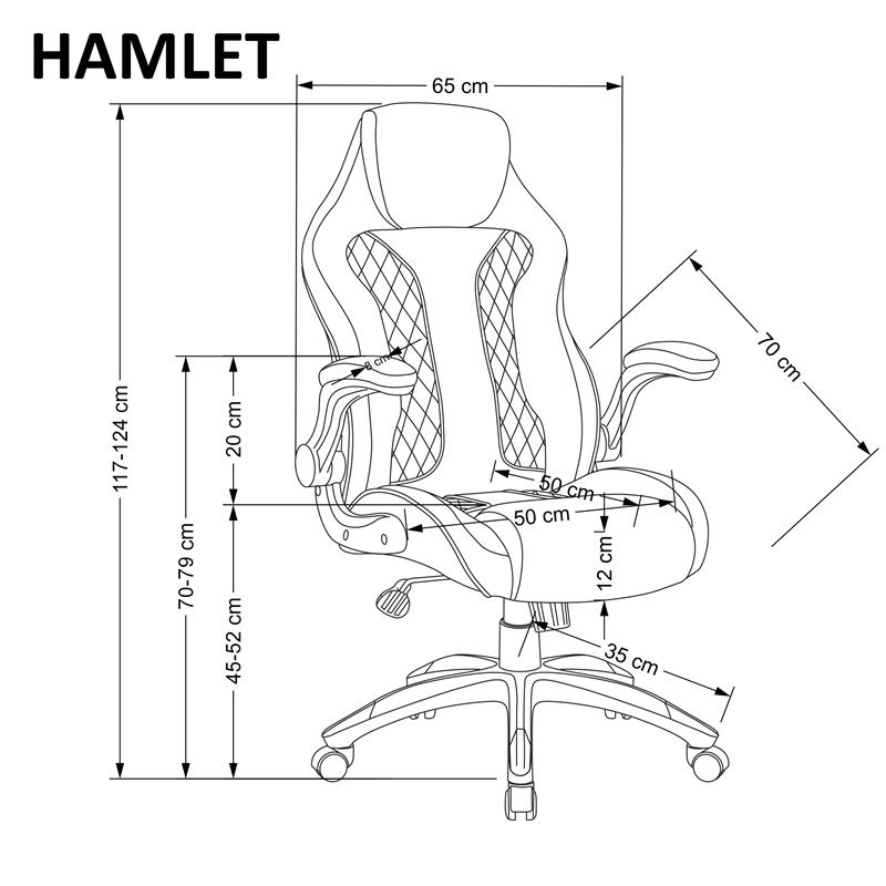 HAMLET kancelárska stolička čierna/šedá