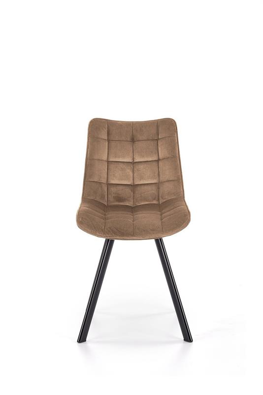 K332 stolička nohy - čierne, sedák - béžová