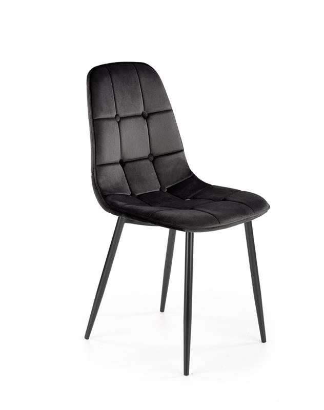 K417 stolička čierna velvet