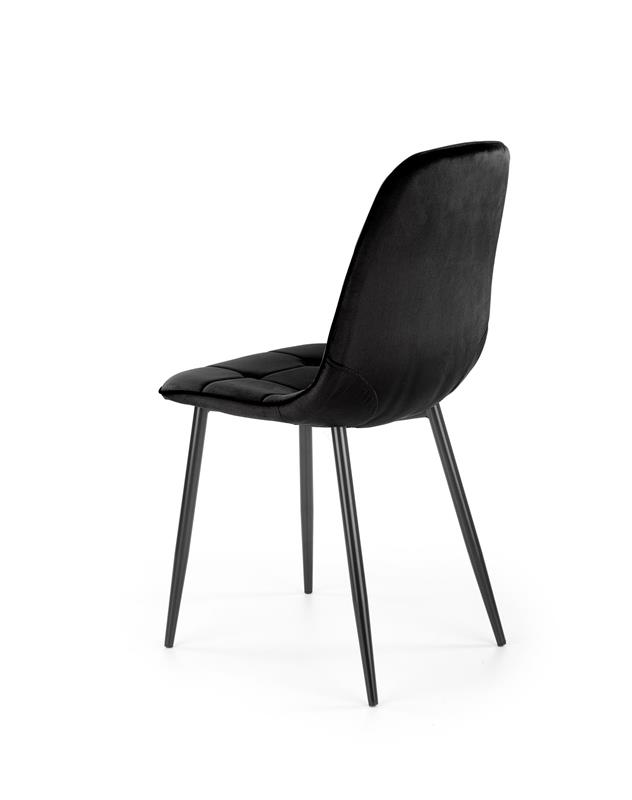 K417 stolička čierna velvet