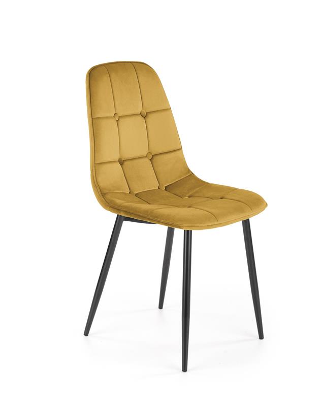 K417 stolička horčicová velvet