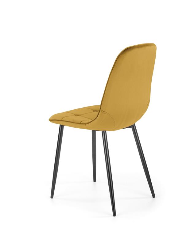 K417 stolička horčicová velvet