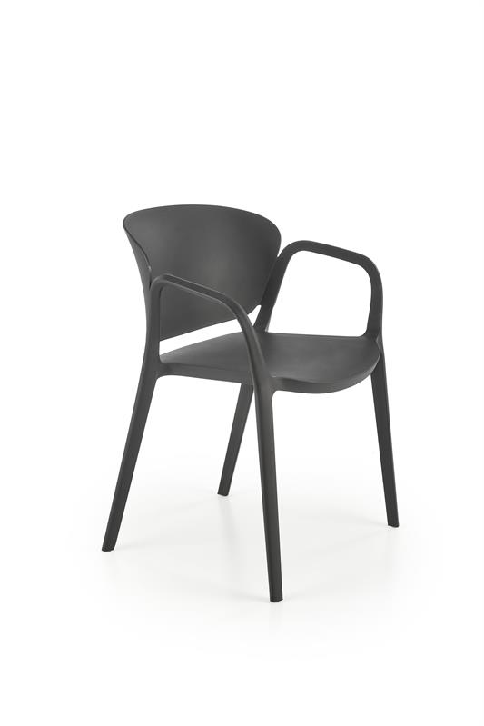 K491 stolička plastik čierna