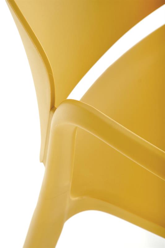 K491 stolička plastik horčicová
