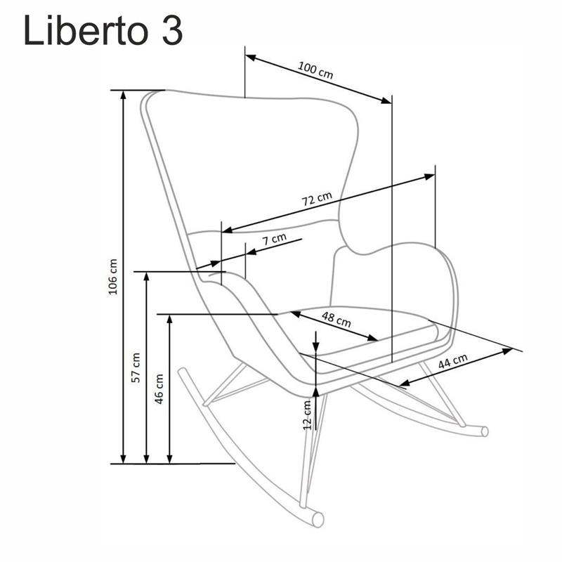 LIBERTO 3 relaxačné kreslo biele