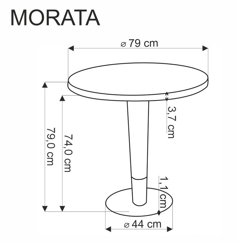 MORATA stôl okrúhly, biely mramor/čierny/zlatý