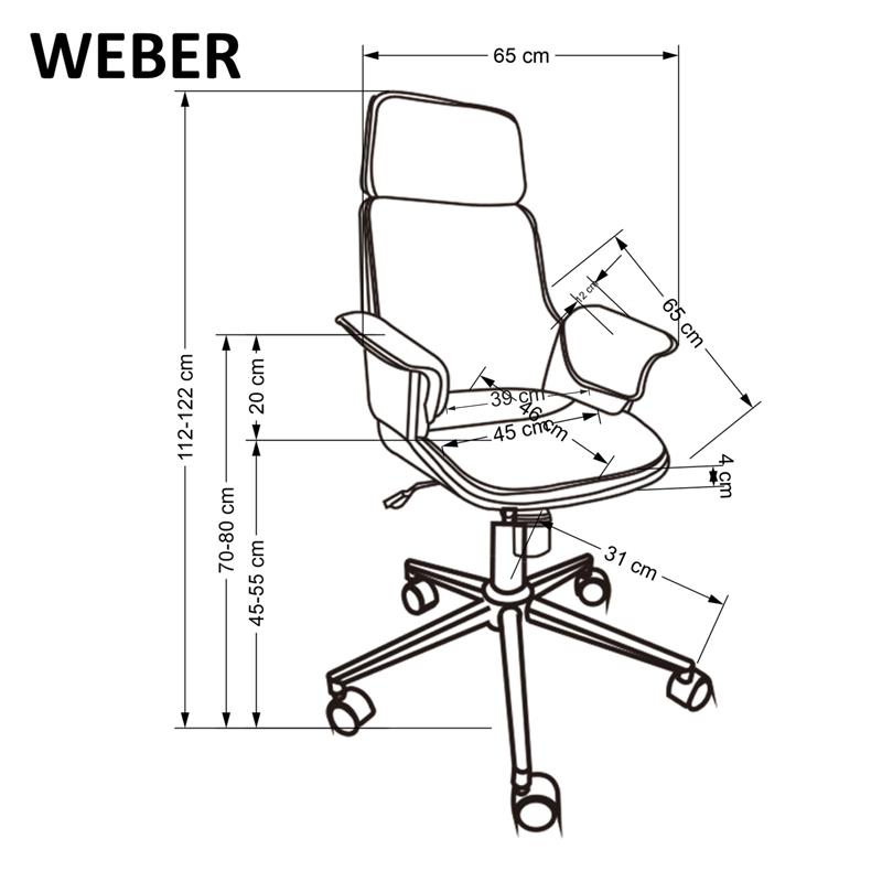 WEBER kancelárska stolička orech/čierna