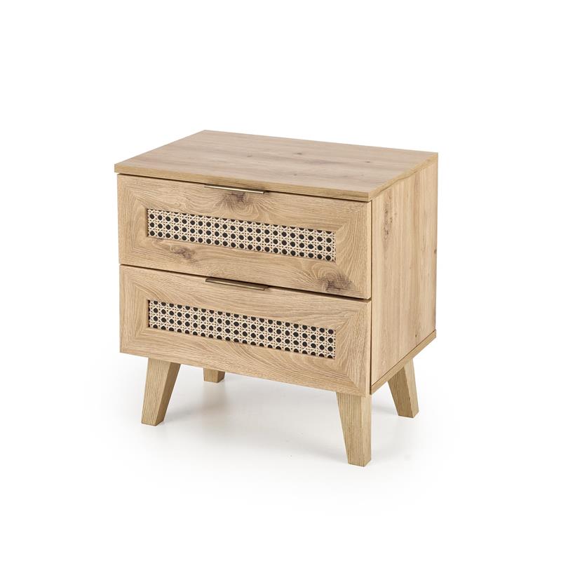 BORNEO SN-1 nočný stolík, 50/34/52cm, dub artisan/čierna