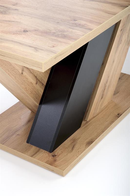 BRANDON rozkladací stôl 160-200/90 cm dub wotan/čierny