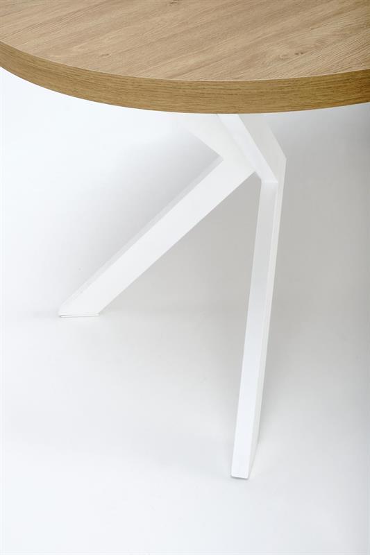 PERONI jedálenský rozkladací stôl 100(250)x100x75cm - dub zlatý / biela