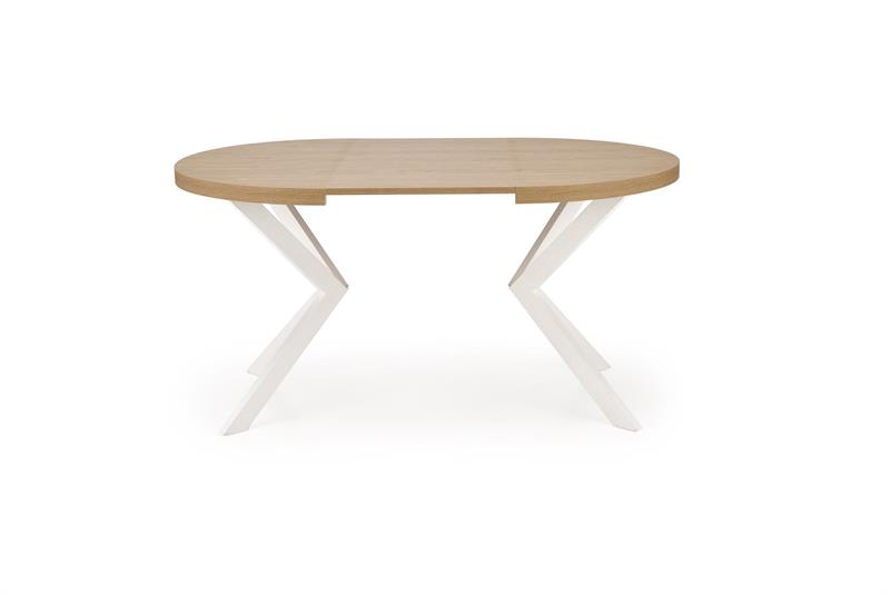 PERONI jedálenský rozkladací stôl 100(250)x100x75cm - dub zlatý / biela