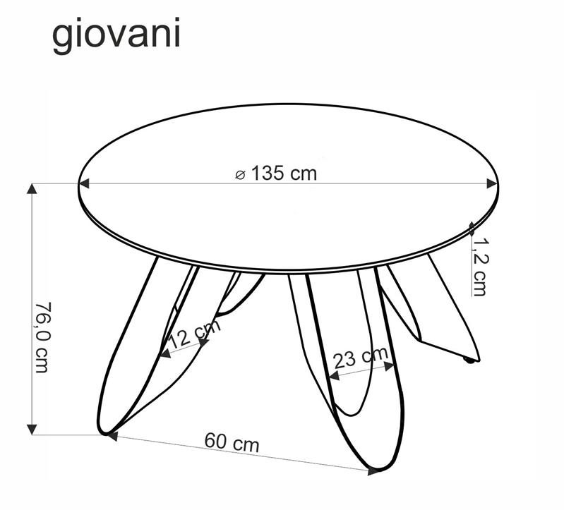 GIOVANI stôl jedálenský 135/76/60cm, mramor/oceľ, zelená/čierna