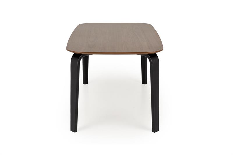 PEDRO jedálenský stôl 160/90/75/140cm, MDF/dýha, orech/čierna