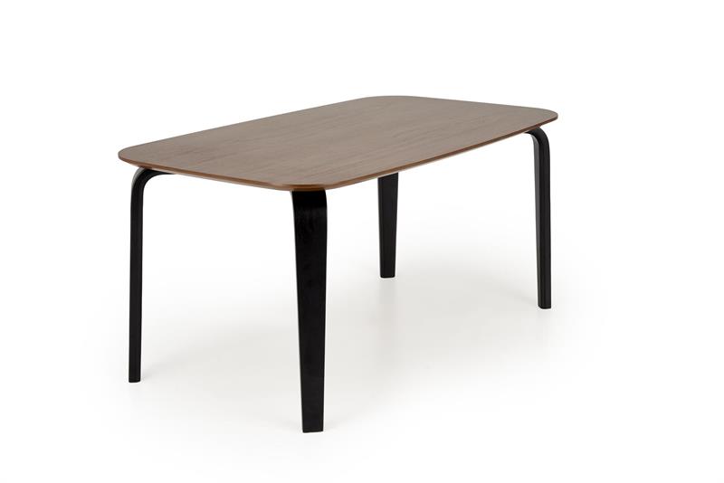 PEDRO jedálenský stôl 160/90/75/140cm, MDF/dýha, orech/čierna