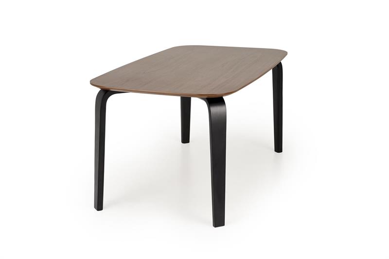 PEDRO jedálenský stôl 160/90/75/140cm, MDF/dýha, orech/čierna