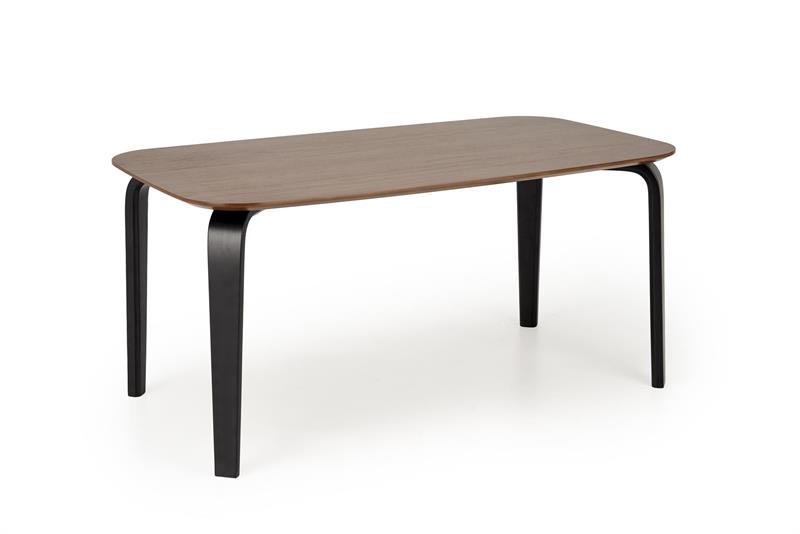 PEDRO jedálenský stôl 160/90/75/140cm, MDF/dýha, orech/čierna