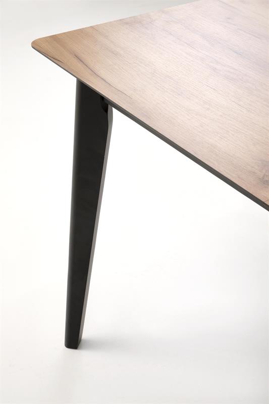 GULIAN jedálenský stôl 40-180/90/76/153cm,lamino/masív,dub wotan/čierna