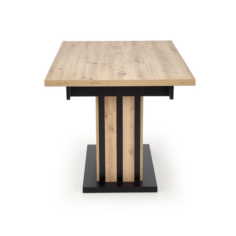 LAMELLO jedálenský stôl 160-210/90/76cm, dub artisan/čierny