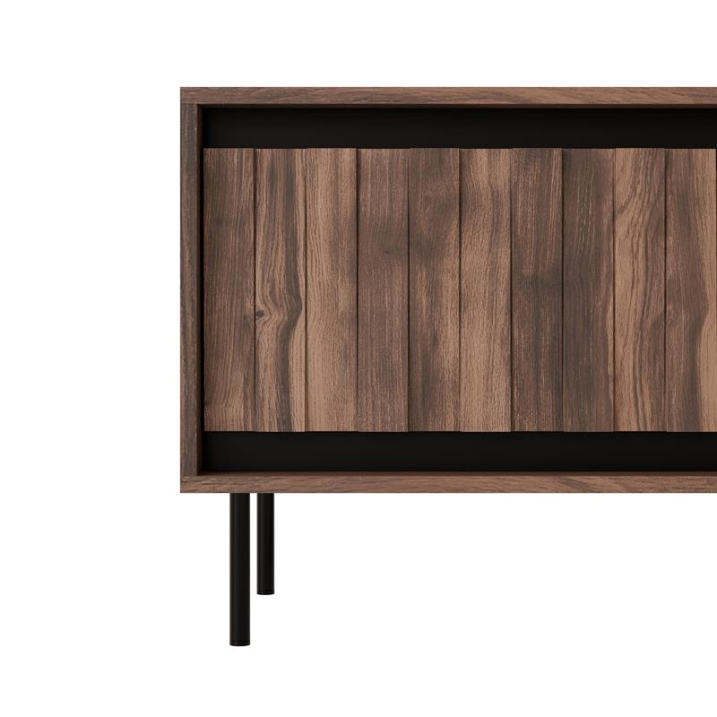 SWING RTV-1 skrinka 180/40/48cm, lamino/pvc/oceľ, orech/čierna