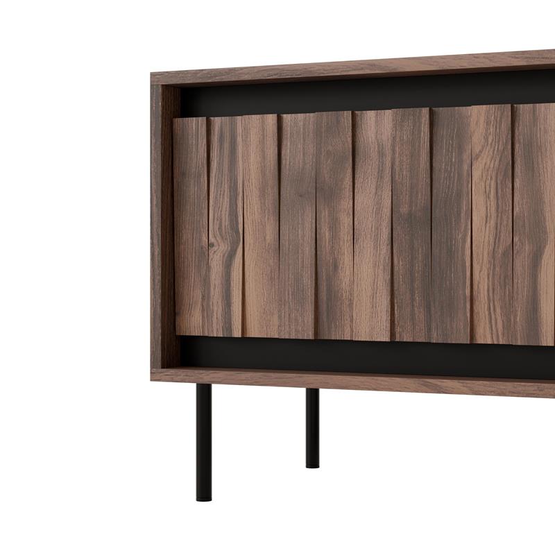 SWING RTV-1 skrinka 180/40/48cm, lamino/pvc/oceľ, orech/čierna