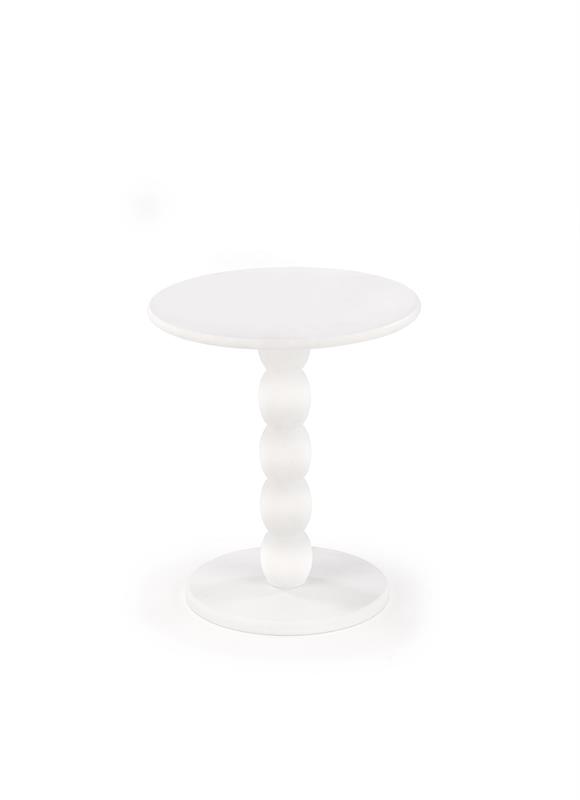 CIRILLA konferenčný stolík 40/47cm, lakovaná MDF/masívne drevo, biela