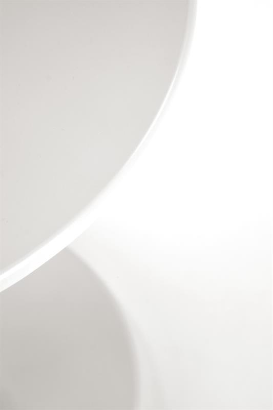 CIRILLA konferenčný stolík 40/47cm, lakovaná MDF/masívne drevo, biela