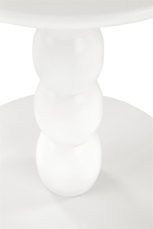 CIRILLA konferenčný stolík 40/47cm, lakovaná MDF/masívne drevo, biela