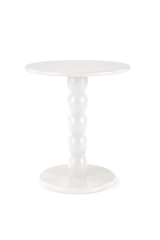 CIRILLA konferenčný stolík 40/47cm, lakovaná MDF/masívne drevo, biela
