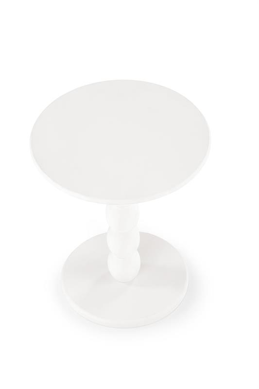 CIRILLA konferenčný stolík 40/47cm, lakovaná MDF/masívne drevo, biela