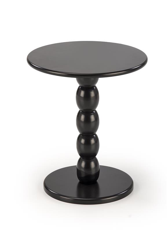 CIRILLA konferenčný stolík 40/47cm,lakovaná MDF/masívne drevo, čierna