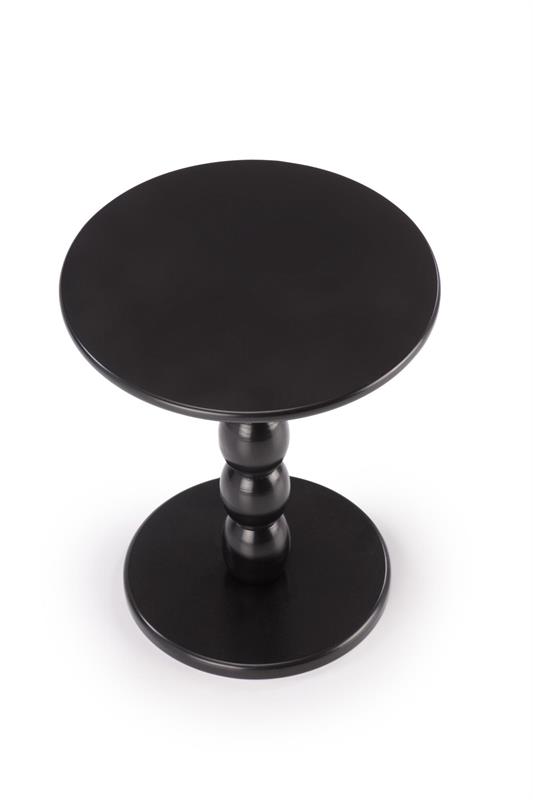 CIRILLA konferenčný stolík 40/47cm,lakovaná MDF/masívne drevo, čierna