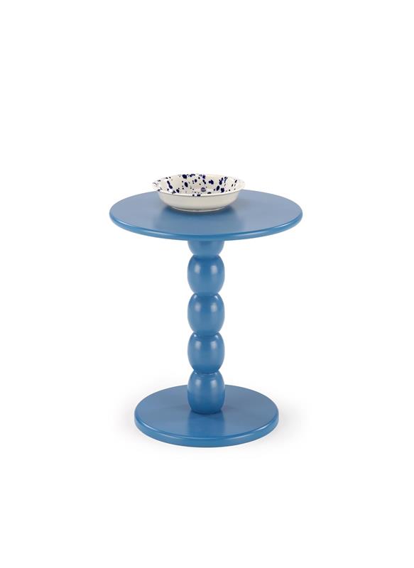 CIRILLA konferenčný stolík 40/47cm, lakovaná MDF/masívne drevo, modrá