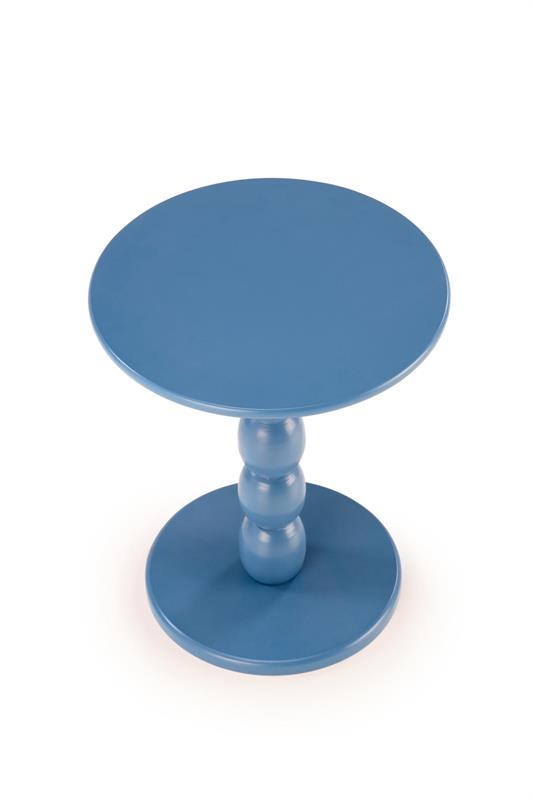 CIRILLA konferenčný stolík 40/47cm, lakovaná MDF/masívne drevo, modrá