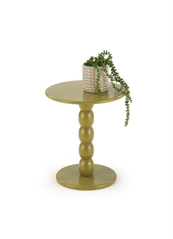 CIRILLA konferenčný stolík 40/47cm, lak. MDF/masívne drevo, olivová