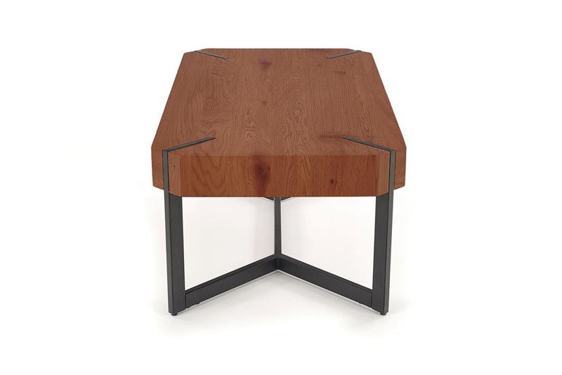 LAVIDA konferenčný stolík, 110/60/43cm, MDF/oceľ, orech/čierna