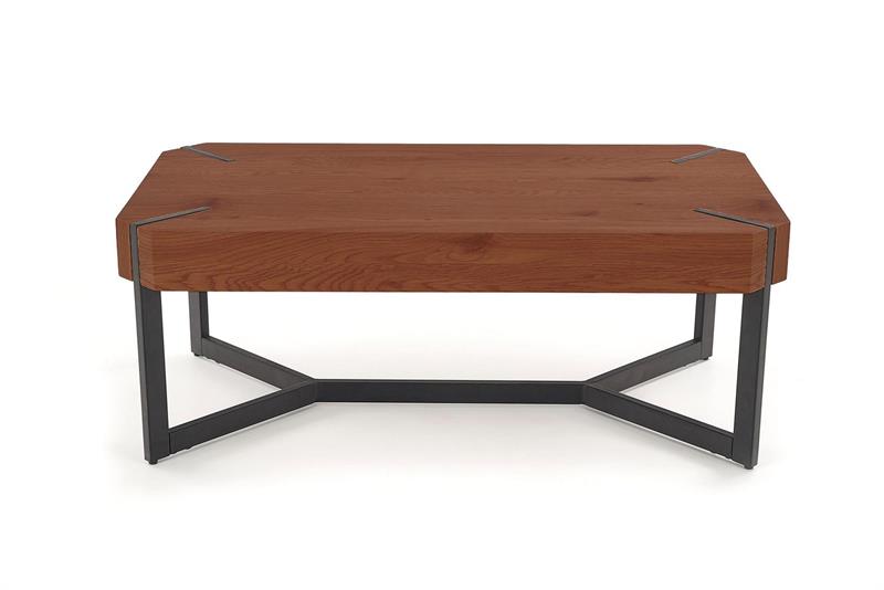 LAVIDA konferenčný stolík, 110/60/43cm, MDF/oceľ, orech/čierna