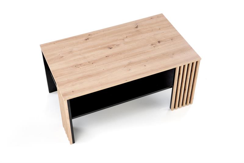 FEMINA konferenčný stolík 110/65/52cm, lamino doska,dub artisan/čierna
