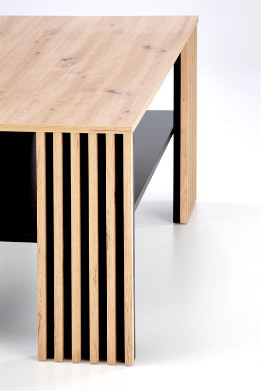 FEMINA konferenčný stolík 110/65/52cm, lamino doska,dub artisan/čierna