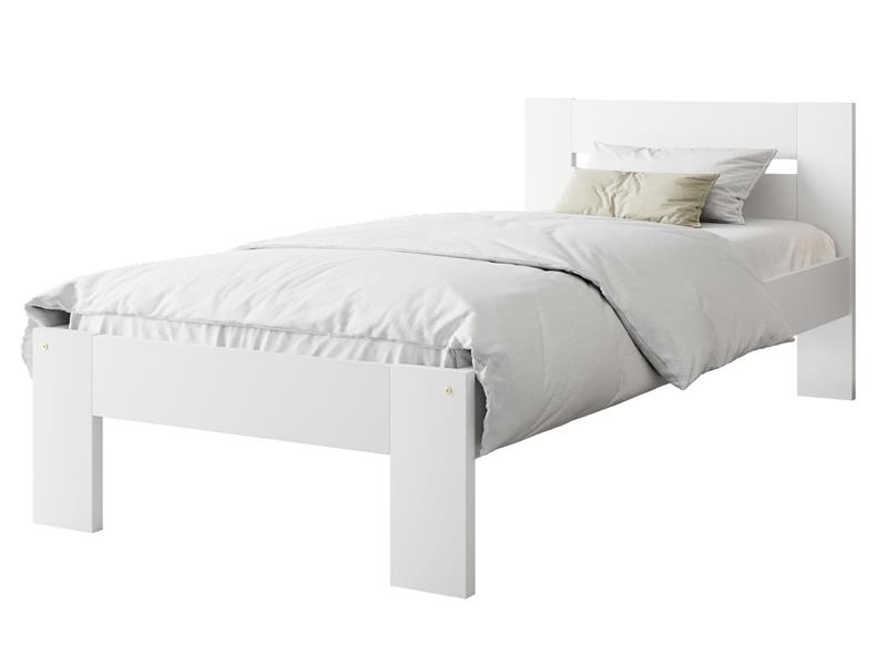MATILDA 90cm posteľ, buk masív, biela