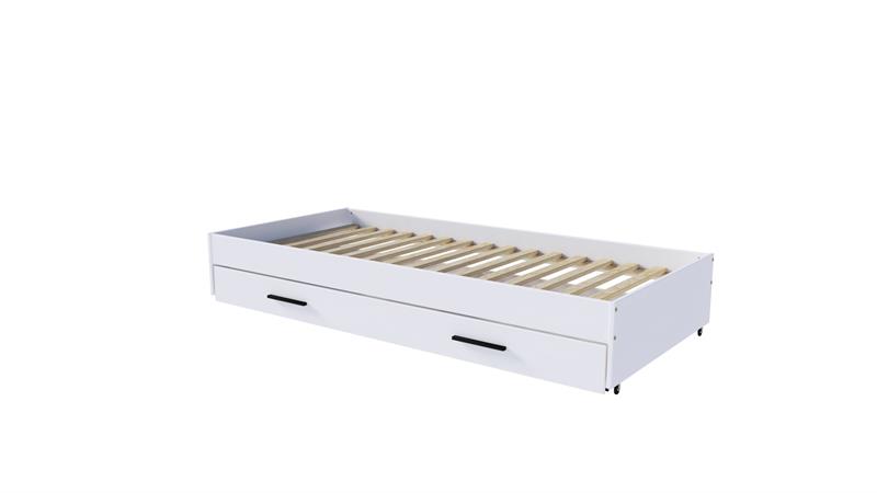 VERSO F/S1 posteľ so zásuv.modul., 205/95/34cm, lamino, biela