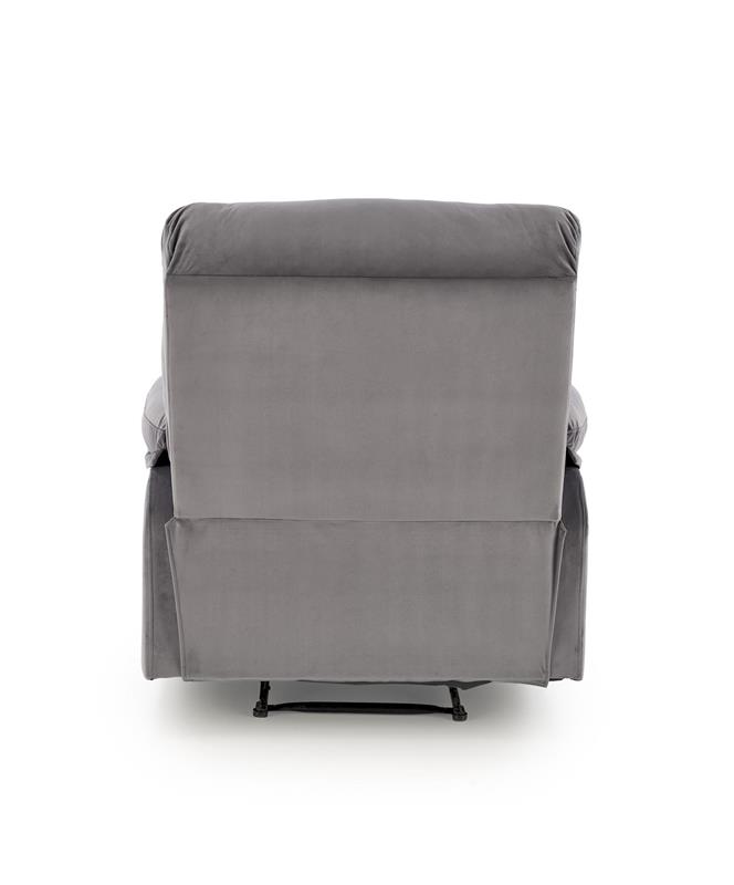 DRAGER kreslo rozkladacie , velvet/oceľ, sivá